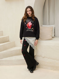 Sudadera Abrazo al corazón - Negro