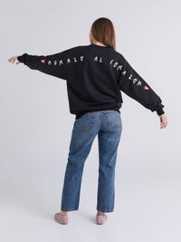 Sudadera Abrazo al corazón - Negro