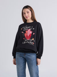 Sudadera Abrazo al corazón - Negro