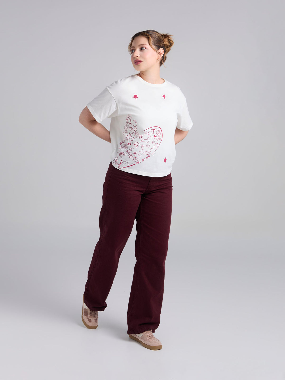 Playera Haz que pase - Marfil