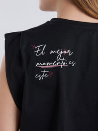 Playera El mejor momento - Negro