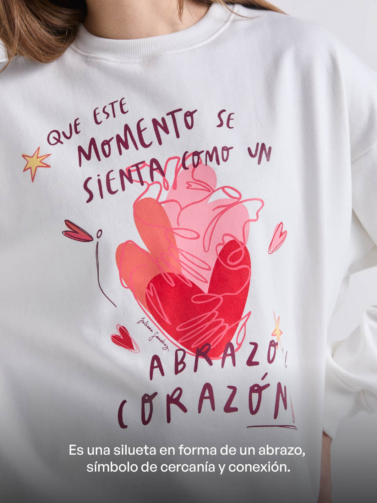 Sudadera Abrazo al corazón - Marfil
