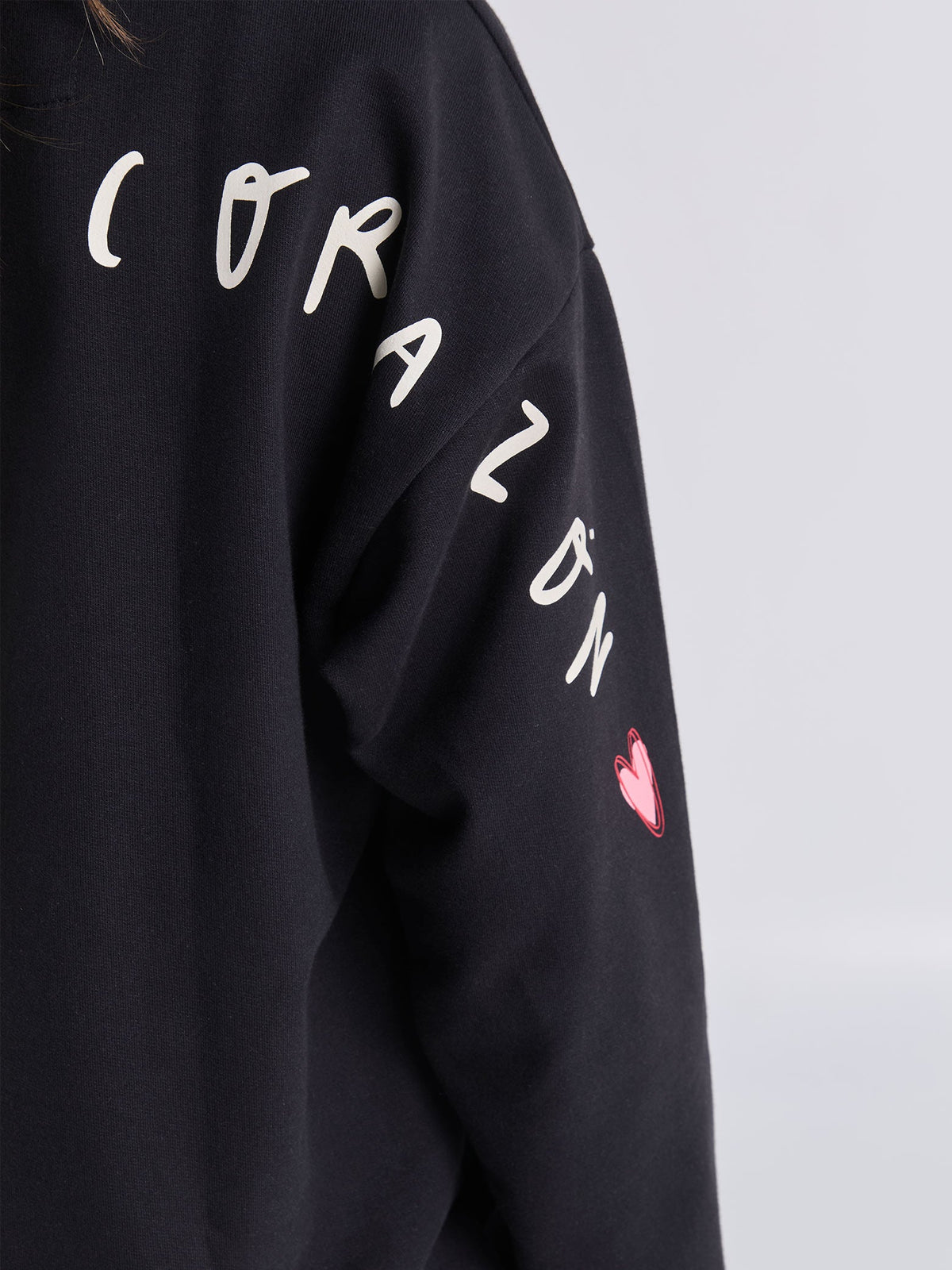 Sudadera Abrazo al corazón - Negro