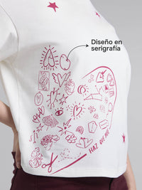 Playera Haz que pase - Marfil