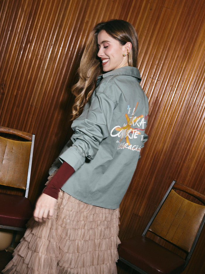 Sobrecamisa Vivir celebrando - Verde