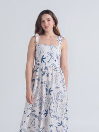 Vestido Puntada de cruz - Marfil