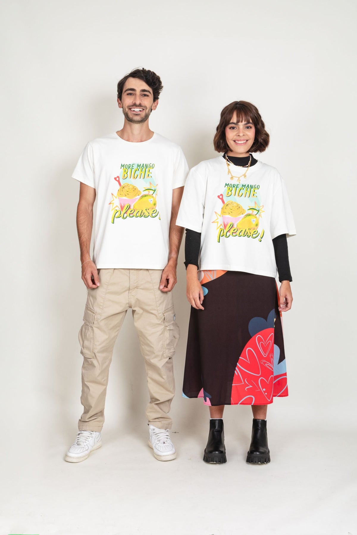 Playera Mango biche Man - Marfil