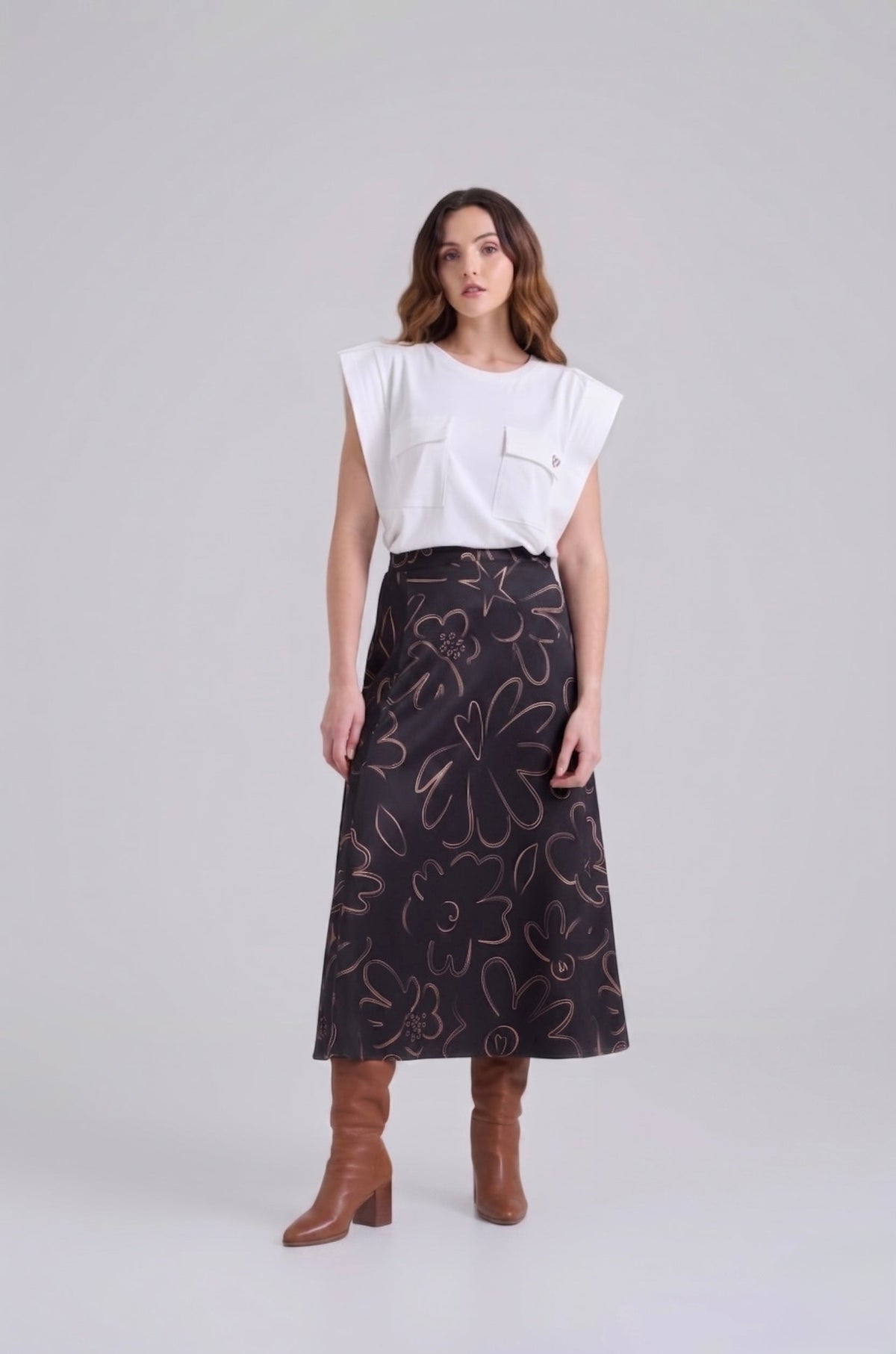 Falda Garden - Negro