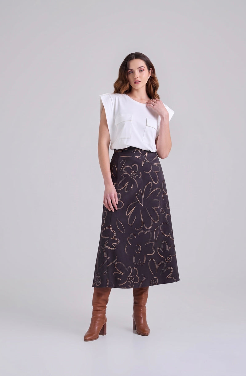 Falda Garden - Negro